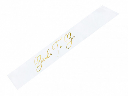 Sash Bride to be - gold, 10 x 75 cm