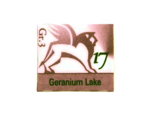 Watercolors in half pans - Renesans - 17, geranium lake, 1,5 ml