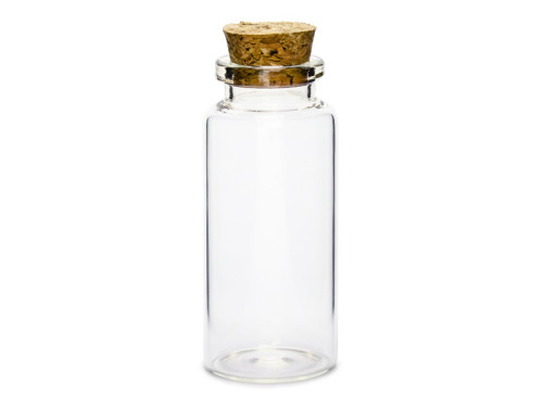 Glass bottles with cork closing - 12 pcs.
