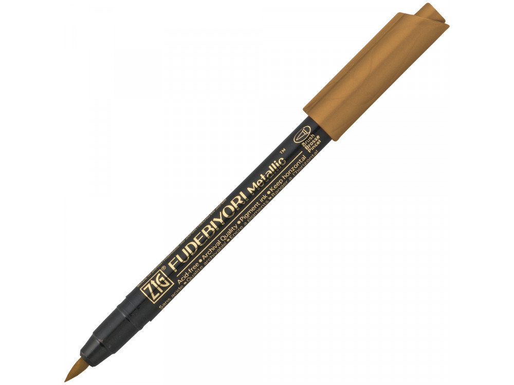 ZIG Fudebiyori Metallic brush pen - Kuretake - copper
