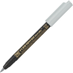 ZIG Fudebiyori Metallic brush pen - Kuretake - silver