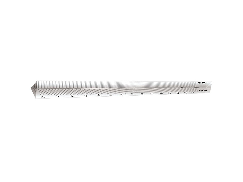 Plastic triangular ruler 15 cm - Milan