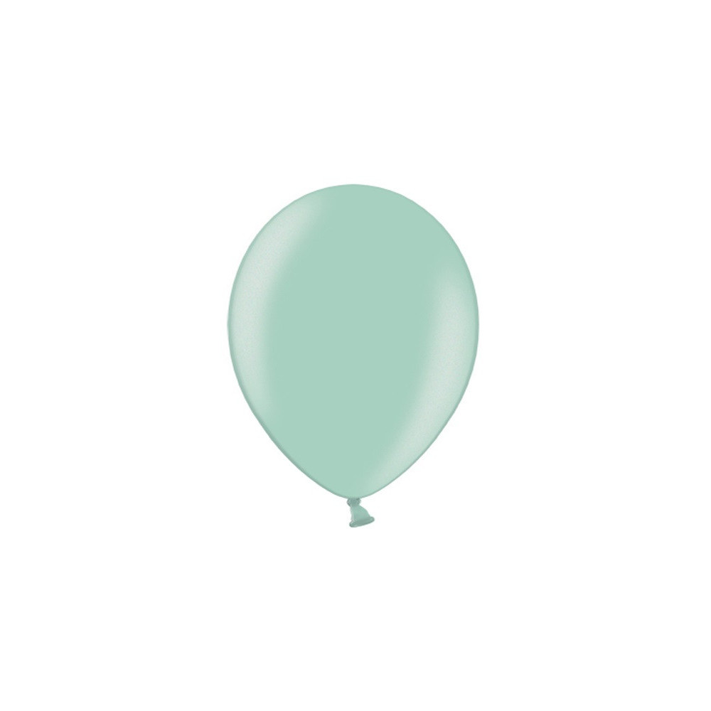 Strong balloons - metallic mint green, 30 cm, 10 pcs.