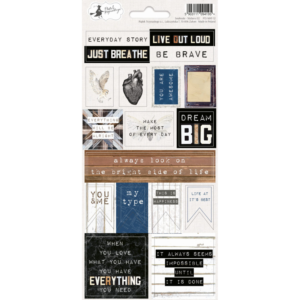 Arkusz naklejek - Piątek Trzynastego - Soulmate 02