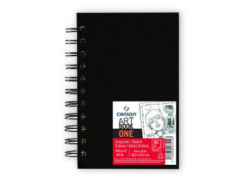 Sketchbook Art Book One 10,2 x 15,2 cm - Canson - black, 80 sheets