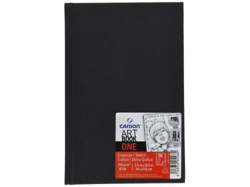 Sketchbook Art Book One A5 - Canson - black, 100 g, 98 sheets