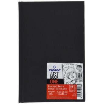 Sketchbook Art Book One A5 - Canson - black, 100 g, 98 sheets