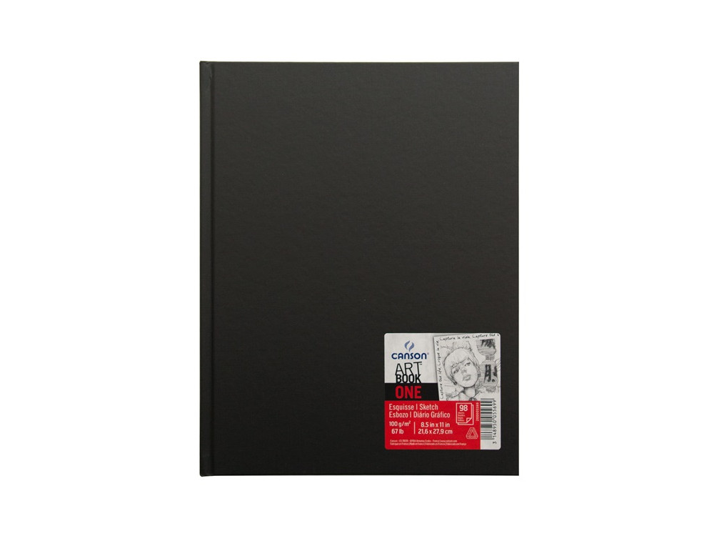 Szkicownik Art Book One A4 - Canson - czarny, 100 g, 100 ark.