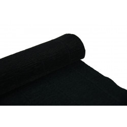 Krepina, bibuła włoska 180 g - Black, 50 x 250 cm