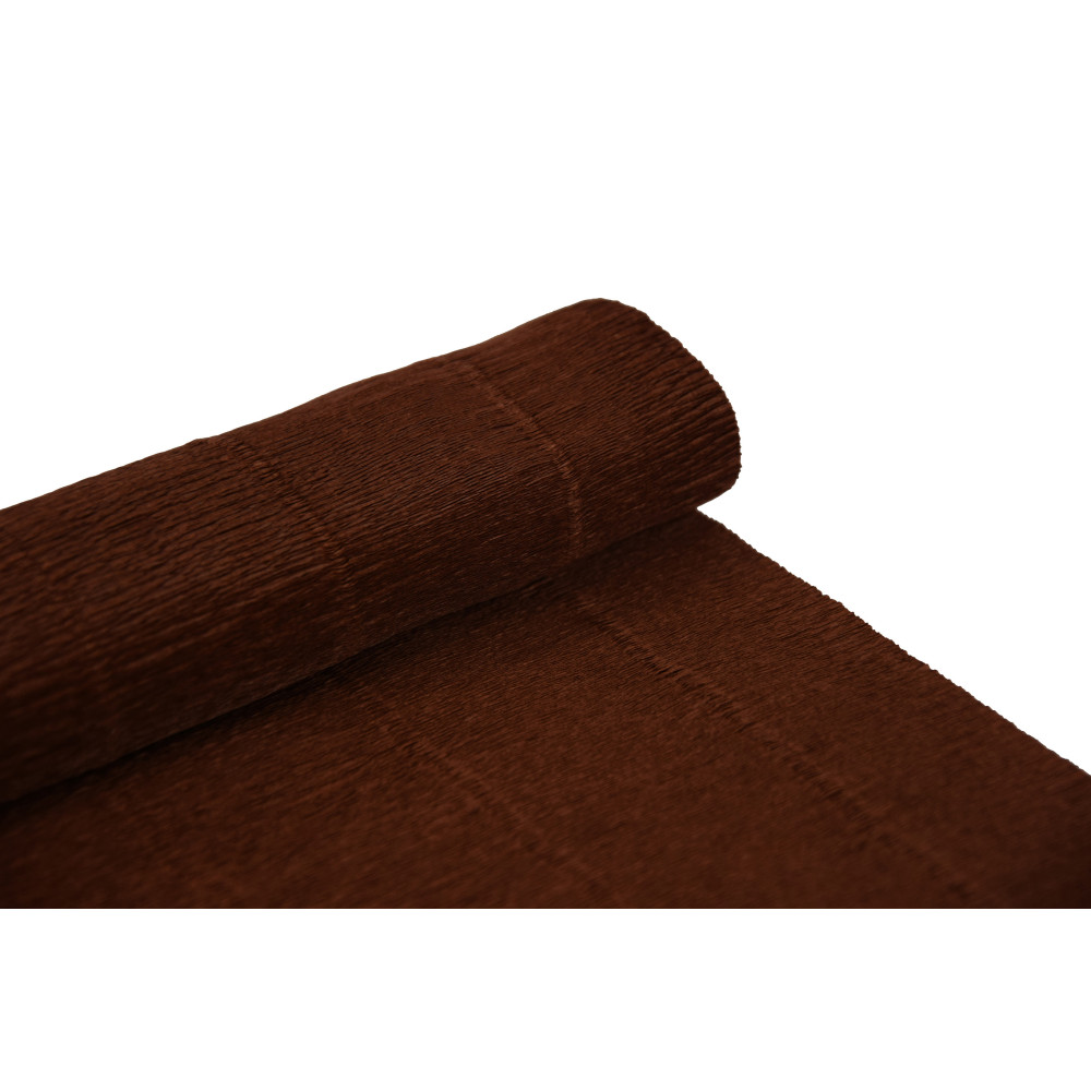 Krepina, bibuła włoska 180 g - Dark brown, 50 x 250 cm