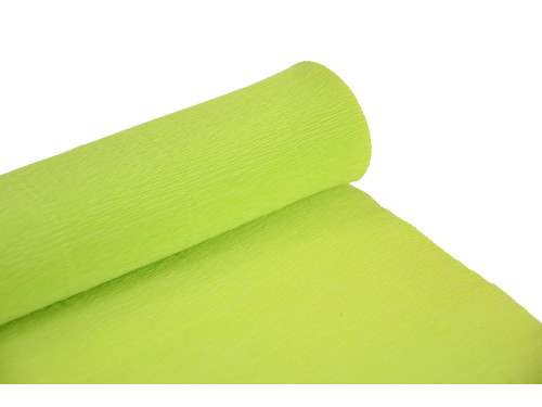 Krepina, bibuła włoska 180 g - Acid green, 50 x 250 cm