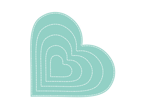 Set of cutting dies Hearts - DpCraft - 5 pcs.