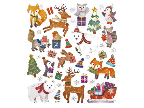 Stickers Winter animals - DpCraft - 38 pcs.