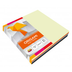 Papier origami - fluo, pastelowy, 10 x 10 cm, 100 ark.