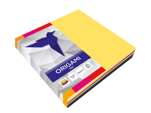 Origami paper - colorful, 14 x 14 cm, 100 sheets