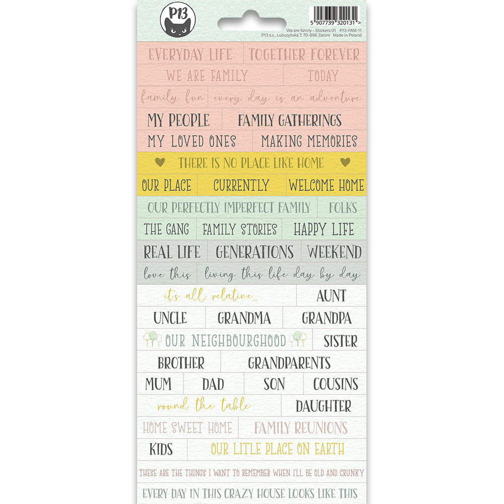 Sticker sheet - Piątek Trzynastego - We are family 01