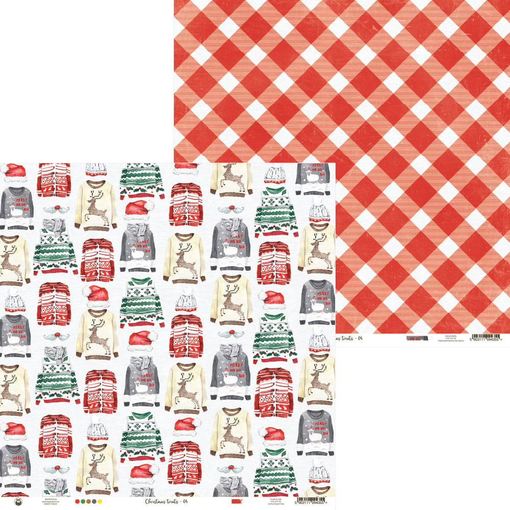 Set of papers 15 x 15 cm - Piątek Trzynastego - Christmas treats