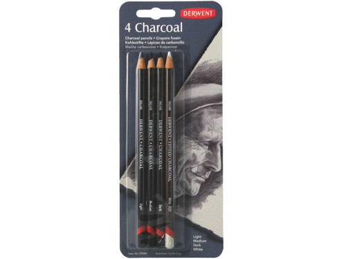 Charcoal Pencils - Derwent - 4 pcs.