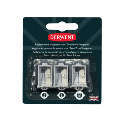 Replacement sharpeners for twin hole sharpener - Derwent - twin hole