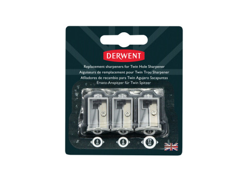 Replacement sharpeners for twin hole sharpener - Derwent - twin hole