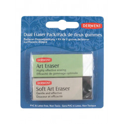 Dual Art Eraser pack - Derwent - 2 pcs.