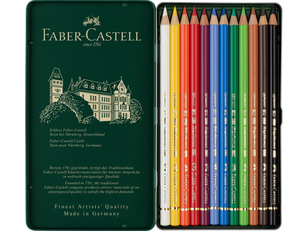 Composer All the time Insanity Set of Polychromos pencils in a metal case - Faber-Castell - 12 colors