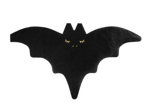 Napkins Bat - black, 9 x 16 cm, 20 pcs.