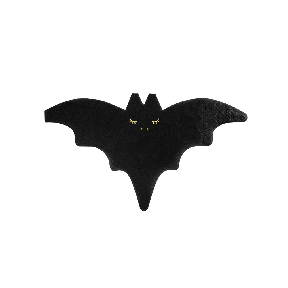 Napkins Bat - black, 9 x 16 cm, 20 pcs.