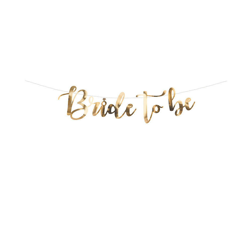 Banner Bride to be - gold, 80 cm