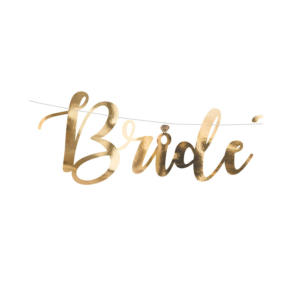 Banner Bride to be - gold, 80 cm