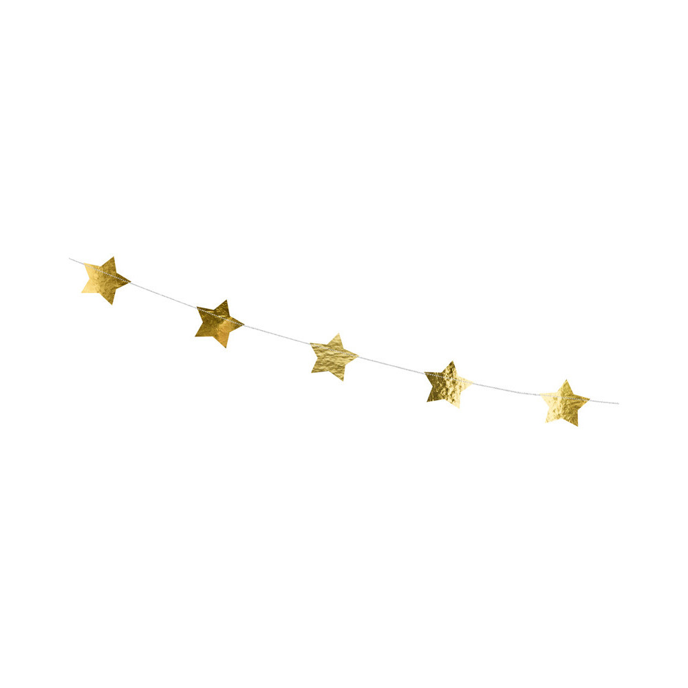Garland Stars - gold, 3,6 m