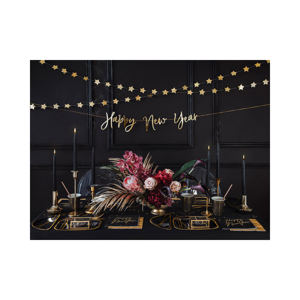 Garland Stars - gold, 3,6 m