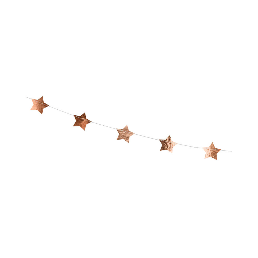 Garland Stars - rose gold, 3,6 m