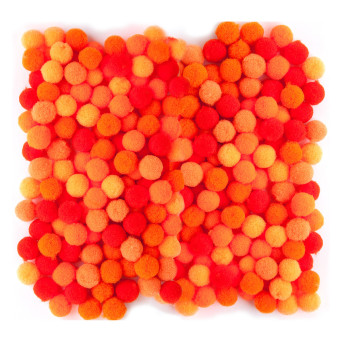 Assorted Poliester Pompoms - DpCraft - colorful, 7 mm, 380 pcs.