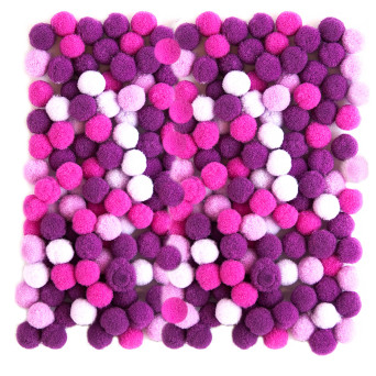 Assorted Poliester Pompoms - DpCraft - colorful, 7 mm, 380 pcs.