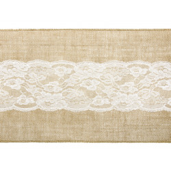 Jute table runner with big...