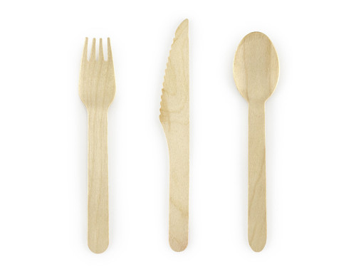 Wooden cutlery Woodland - 18 pcs.