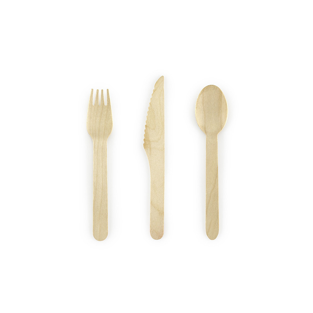 Wooden cutlery Woodland - 18 pcs.