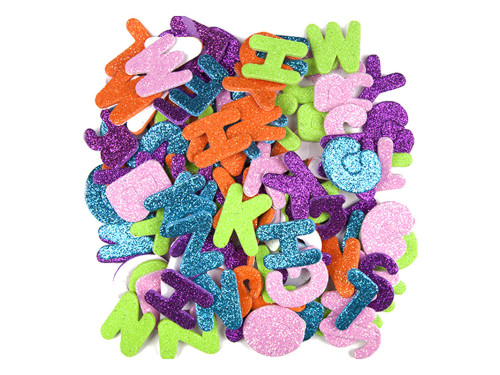 Glitter foam stickers - DpCraft - letters, 120 pcs.