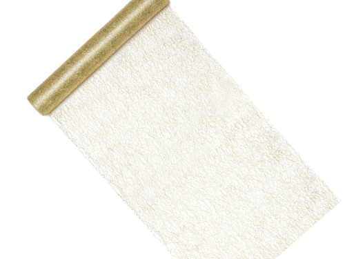 Fiber decorative mesh - gold, 0,36 x 9 m
