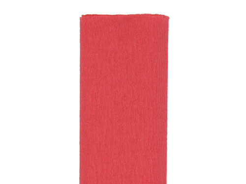 Bibuła marszczona - koralowa czerwona, 50 x 200 cm