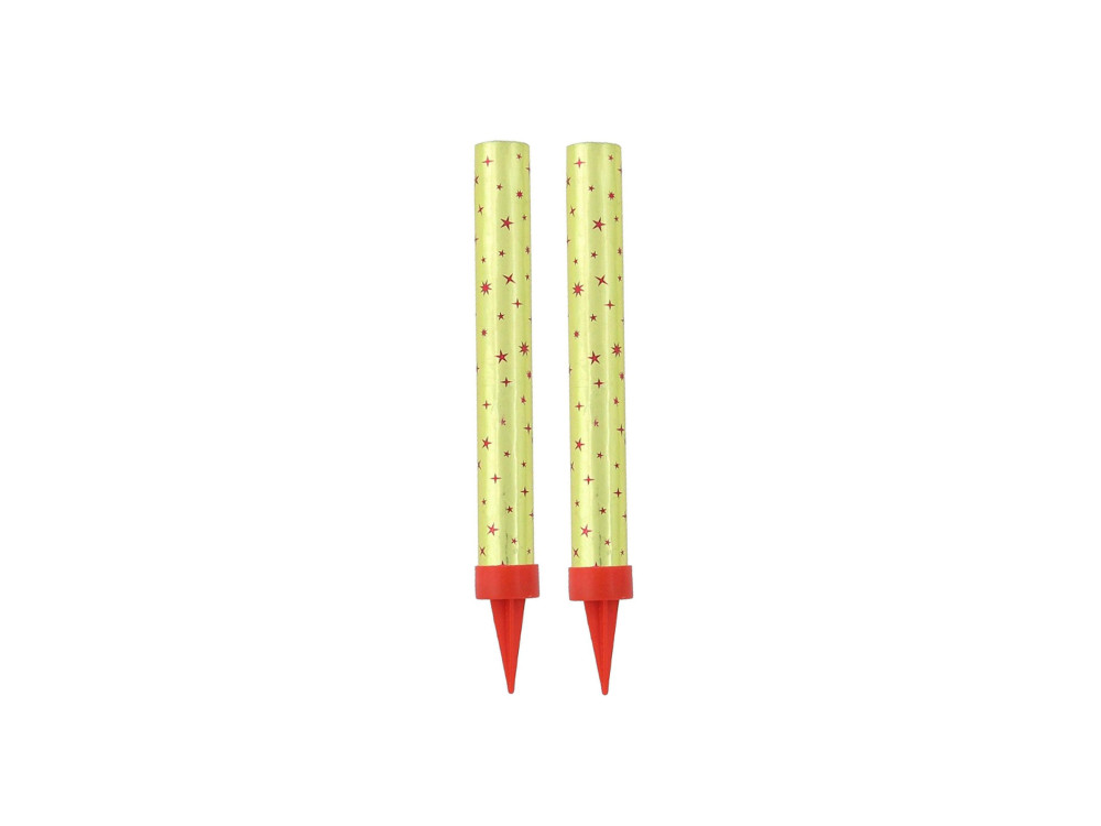 Sparklers candles - gold, stars, 12 cm, 2 pcs.