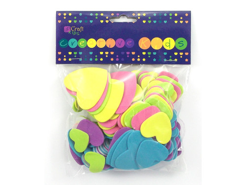 Foam stickers - Hearts, 120 pcs