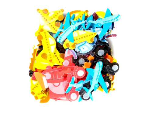 Foam Stickers - Transportation, 53 pcs