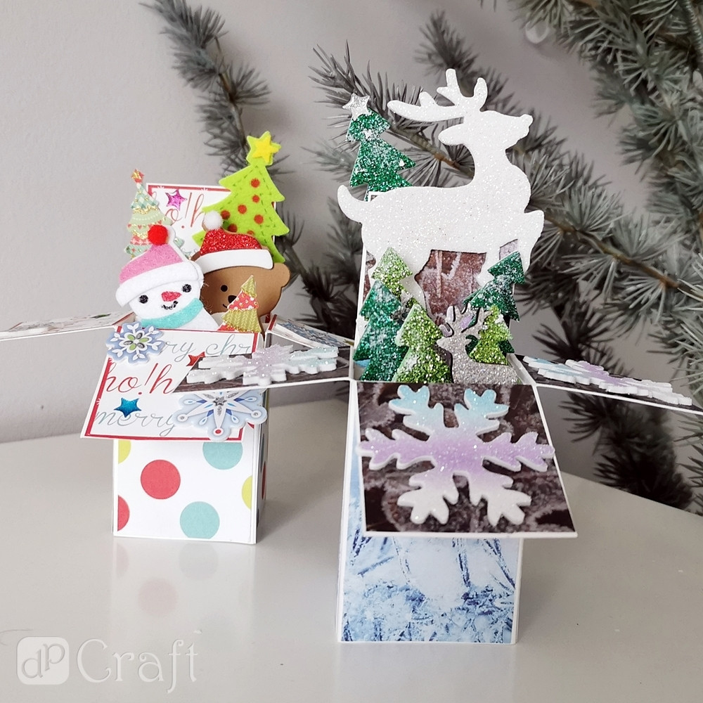 Foam, glitter stickers - DpCraft - Christmas trees, 30 pcs.