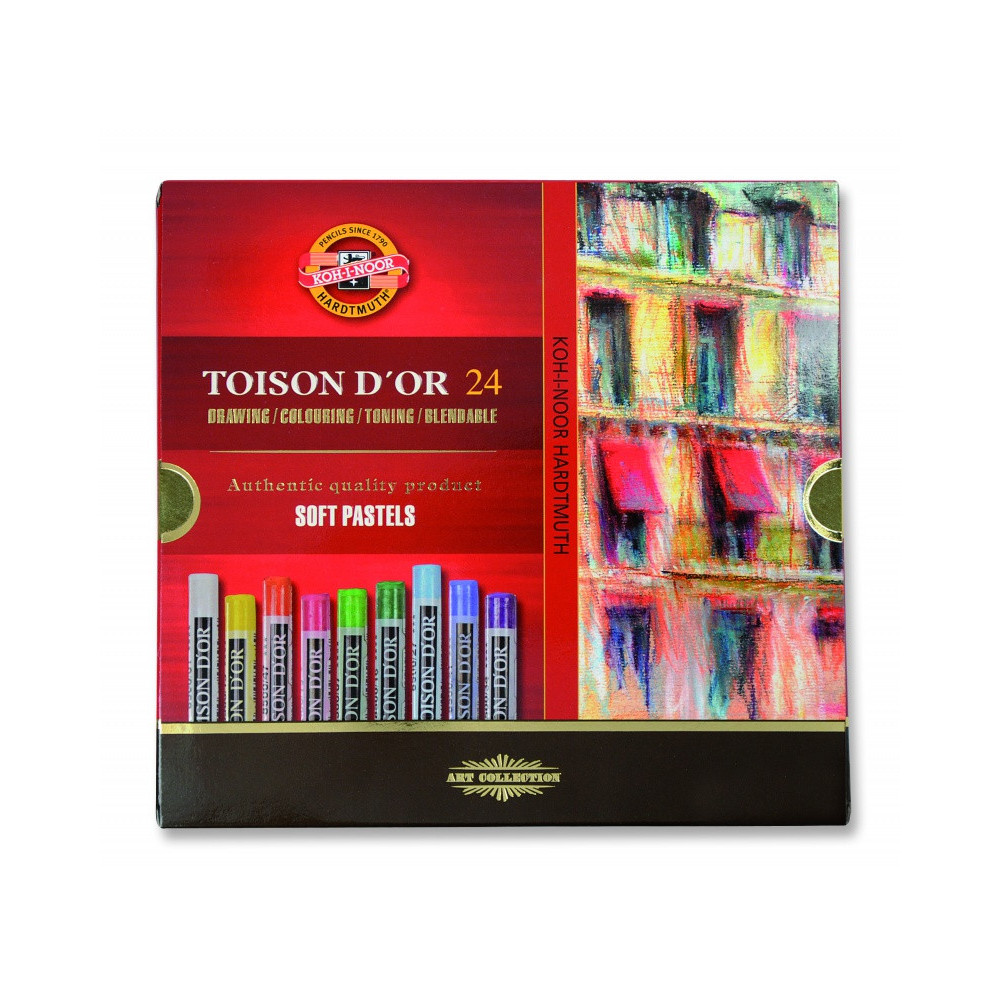 Zestaw pasteli suchych Toison D'or - Koh-I-Noor - 24 kolory