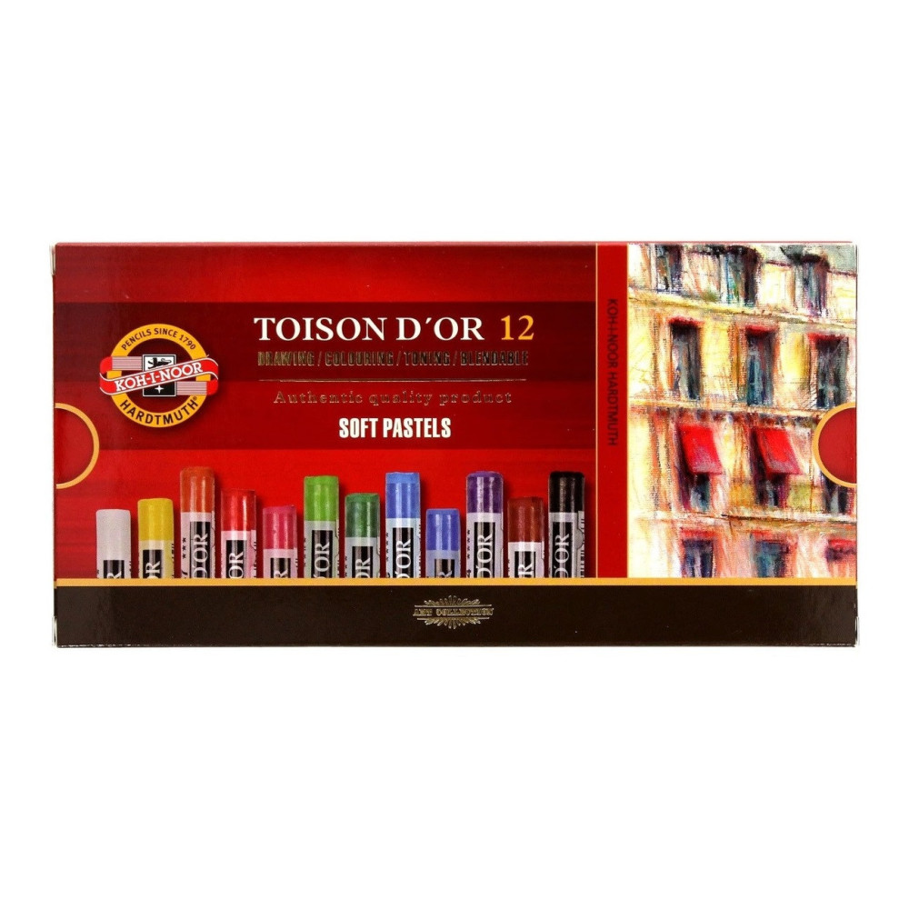 Zestaw pasteli suchych Toison D'or - Koh-I-Noor - 12 kolorów