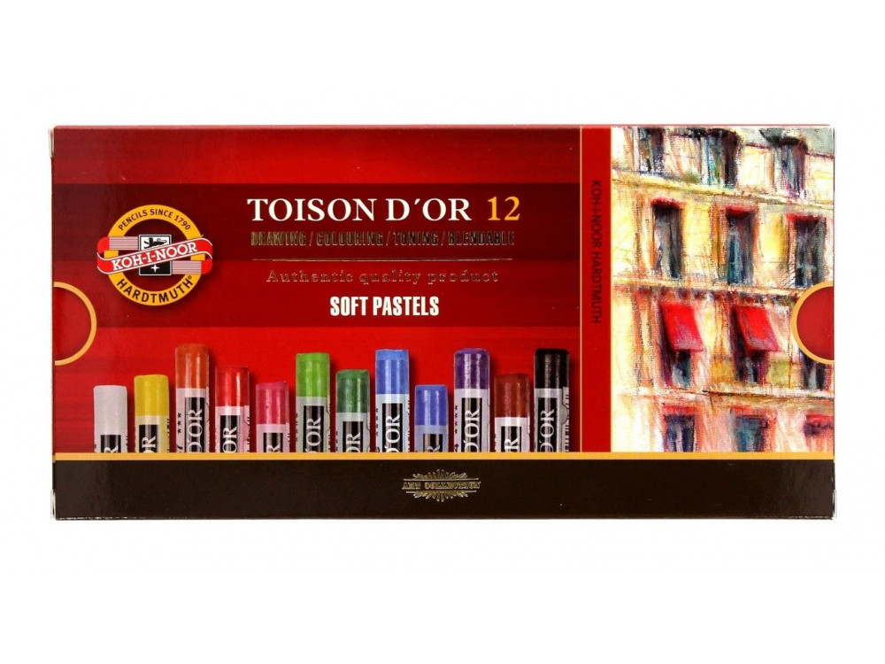 Zestaw pasteli suchych Toison D'or - Koh-I-Noor - 12 kolorów