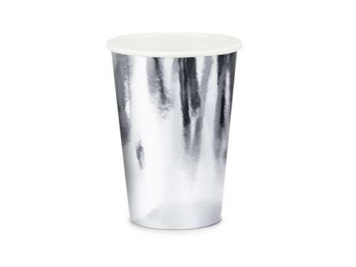Paper Cups - silver, metallic, 220 ml, 6 pcs.