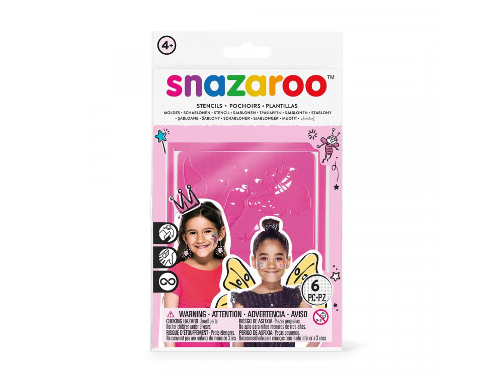 Szablony do malowania twarzy dla dziewczynek - Snazaroo - 6 szt.